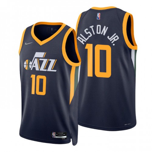 Utah Jazz #10 Derrick Alston Jr. Navy Mens 2021-22 75th Anniversary Diamond Swingman Jersey - Icon Edition Mens cheap jerseys for sale - CheapJerseys.Shop