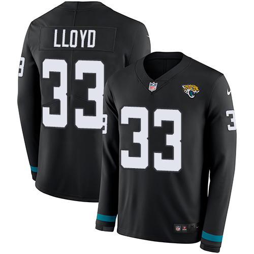 Jaguars #33 Devin Lloyd Black Team Color Men's Stitched Limited Therma Long Sleeve Jersey cheap jerseys for sale - CheapJerseys.Shop