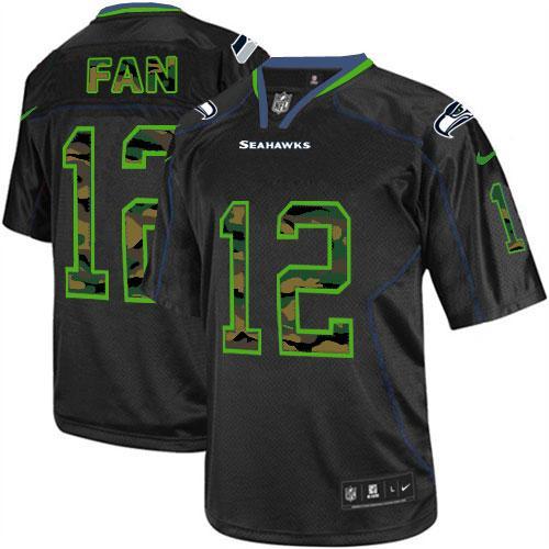 Seahawks #12 Fan Black Men's Stitched Elite Camo Fashion Jersey cheap jerseys for sale - CheapJerseys.Shop