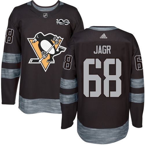 Pittsburgh Penguins #68 Jaromir Jagr Black 1917-2017 100th Anniversary Stitched Jersey Men's cheap jerseys for sale - CheapJerseys.Shop