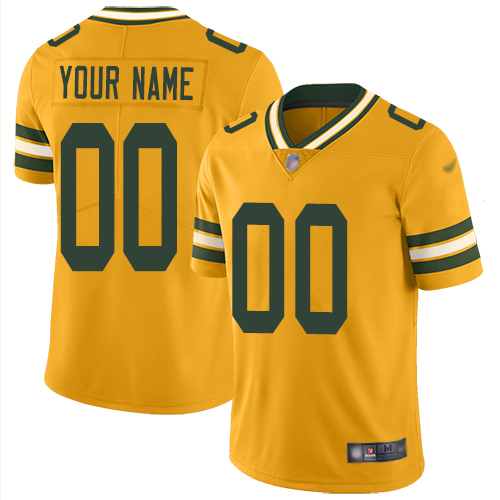 Green Bay Packers Customized Gold Men's Stitched Limited Inverted Legend Jersey cheap jerseys for sale - CheapJerseys.Shop
