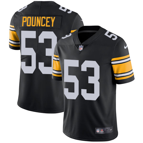 Pittsburgh Steelers #53 Maurkice Pouncey Black Alternate Men's Stitched Vapor Untouchable Limited Jersey Men's cheap jerseys for sale - CheapJerseys.Shop