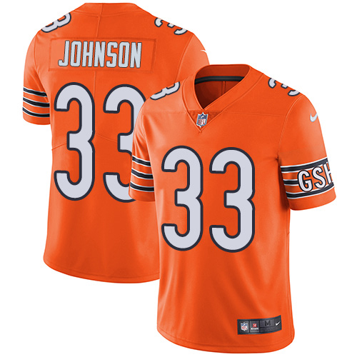 Chicago Bears #33 Jaylon Johnson Orange Men's Stitched Limited Rush Jersey Men's cheap jerseys for sale - CheapJerseys.Shop