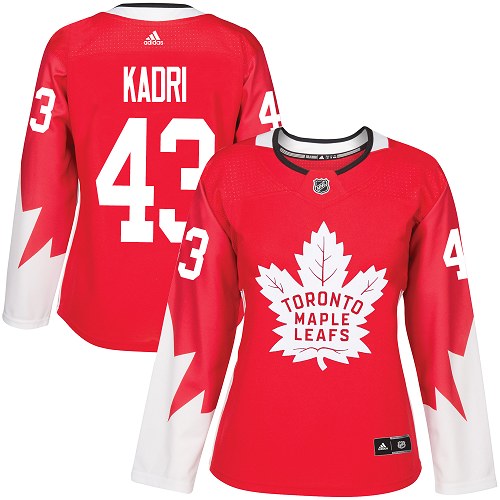 Maple Toronto Maple Leafs #43 Nazem Kadri Red Team Canada Authentic Women's Stitched Jersey Womens cheap jerseys for sale - CheapJerseys.Shop