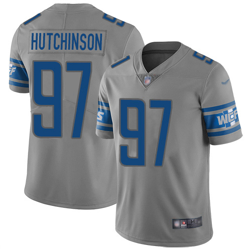 Lions #97 Aidan Hutchinson Gray Youth Stitched Limited Inverted Legend Jersey cheap jerseys for sale - CheapJerseys.Shop