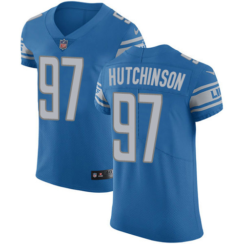 Lions #97 Aidan Hutchinson Blue Team Color Men's Stitched Vapor Untouchable Elite Jersey cheap jerseys for sale - CheapJerseys.Shop