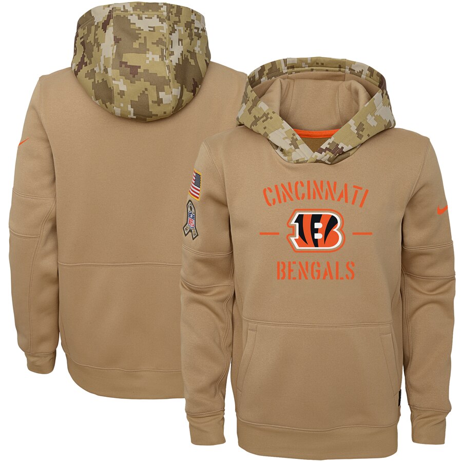 Youth Cincinnati Bengals Khaki 2019 Salute To Service Therma Pullover Hoodie cheap jerseys for sale - CheapJerseys.Shop