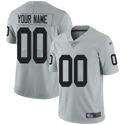 Las Vegas Raiders Customized Silver Men's Stitched Limited Inverted Legend Jersey cheap jerseys for sale - CheapJerseys.Shop