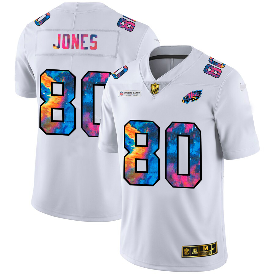 Philadelphia Eagles #80 Julio Jones Men's White Multi-Color 2020 Crucial Catch Limited Jersey cheap jerseys for sale - CheapJerseys.Shop