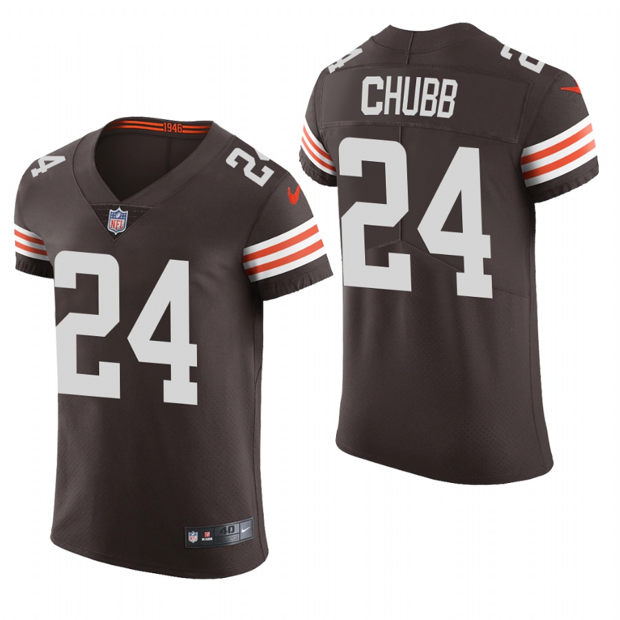 Cleveland Browns #24 Nick Chubb Men's Brwon Team Color Men's Stitched 2020 Vapor Untouchable Elite Jersey cheap jerseys for sale - CheapJerseys.Shop