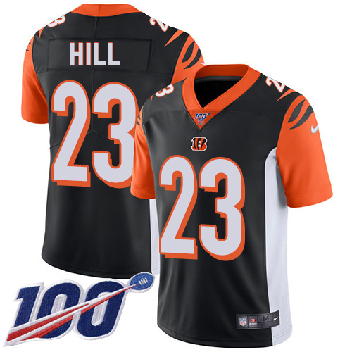 Bengals #23 Daxton Hill Black Team Color Men's Stitched 100th Season Vapor Untouchable Limited Jersey cheap jerseys for sale - CheapJerseys.Shop