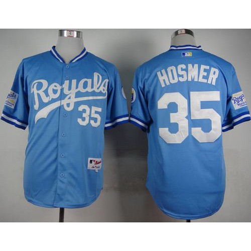 Kansas City Royals #35 Eric Hosmer Light Blue 1985 Turn Back The Clock Stitched Jersey Men's cheap jerseys for sale - CheapJerseys.Shop