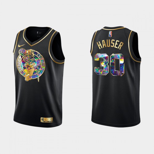 Boston Boston Celtics #30 Sam Hauser Mens Golden Edition Diamond Logo 2021/22 Swingman Jersey - Black Mens cheap jerseys for sale - CheapJerseys.Shop