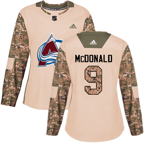 Colorado Avalanche #9 Lanny McDonald Camo Authentic 2017 Veterans Day Women's Stitched Jersey Womens cheap jerseys for sale - CheapJerseys.Shop