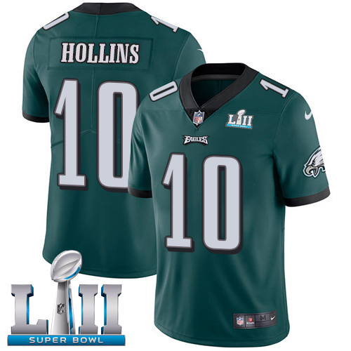 Philadelphia Eagles #10 Mack Hollins Midnight Green Team Color Super Bowl LII Men's Stitched Vapor Untouchable Limited Jersey Men's cheap jerseys for sale - CheapJerseys.Shop