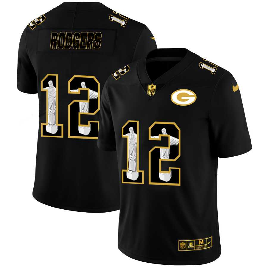 Green Bay Packers #12 Aaron Rodgers Carbon Black Vapor Cristo Redentor Limited Jersey cheap jerseys for sale - CheapJerseys.Shop