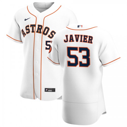 Houston Houston Astros #53 Cristian Javier Men's White Home 2020 Authentic Player Jersey Men's cheap jerseys for sale - CheapJerseys.Shop