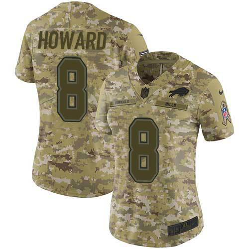 Buffalo Bills #8 O. J. Howard Camo Women's Stitched Limited 2018 Salute to Service Jersey Womens cheap jerseys for sale - CheapJerseys.Shop