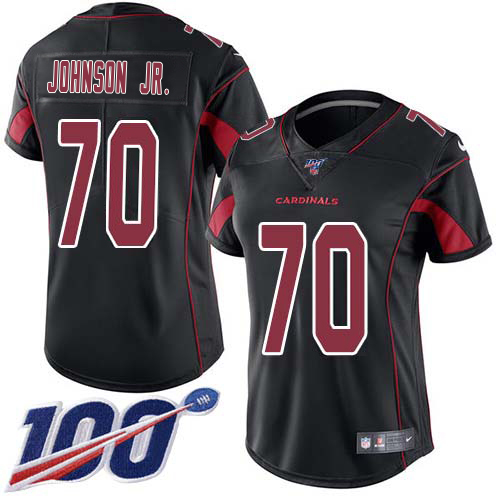 Cardinals #70 Paris Johnson Jr. Black Women's Stitched Limited Rush 100th Season Jersey cheap jerseys for sale - CheapJerseys.Shop