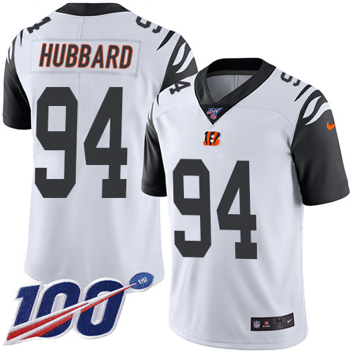 Bengals #94 Sam Hubbard White Men's Stitched Limited Rush 100th Season Jersey cheap jerseys for sale - CheapJerseys.Shop