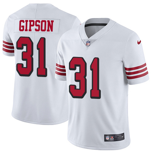 49ers #31 Tashaun Gipson White Rush Youth Stitched Vapor Untouchable Limited Jersey cheap jerseys for sale - CheapJerseys.Shop