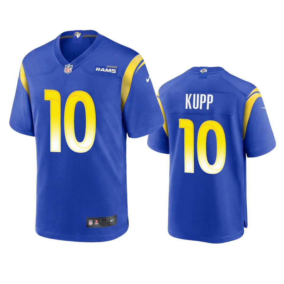 Los Angeles Rams #10 Cooper Kupp Men's Game Jersey - Royal cheap jerseys for sale - CheapJerseys.Shop
