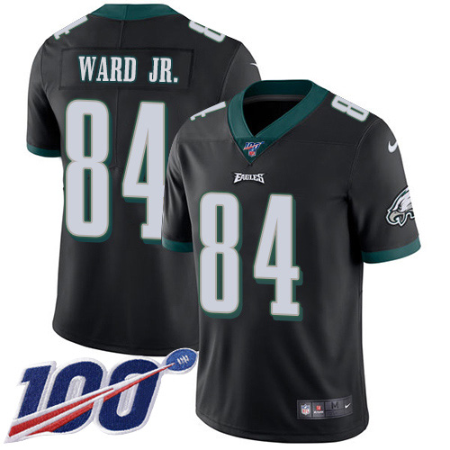 Philadelphia Eagles #84 Greg Ward Jr. Black Alternate Men's Stitched 100th Season Vapor Untouchable Limited Jersey Men's cheap jerseys for sale - CheapJerseys.Shop