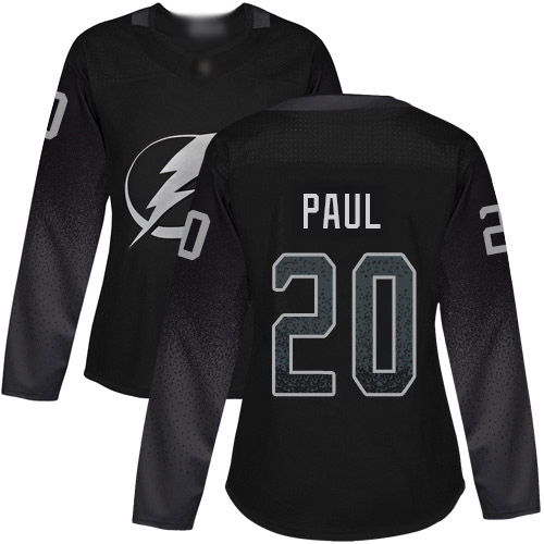 Tampa Bay Lightning #20 Nicholas Paul Black Women's Alternate Authentic Stitched Jersey Womens cheap jerseys for sale - CheapJerseys.Shop