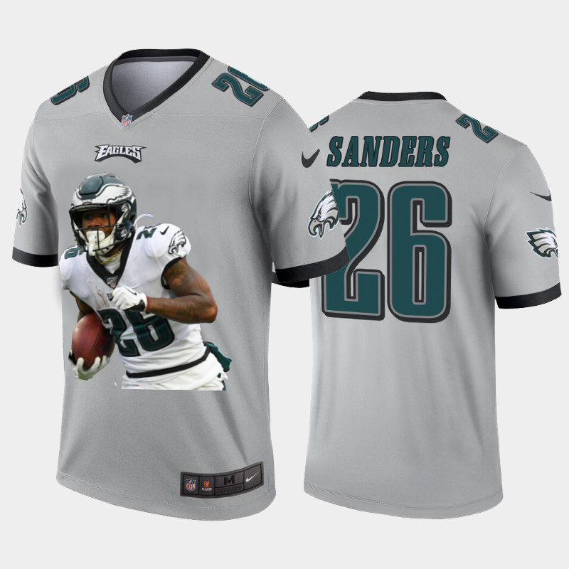 Philadelphia Eagles #26 Miles Sanders Team Hero 1 Vapor Limited Jersey Grey cheap jerseys for sale - CheapJerseys.Shop