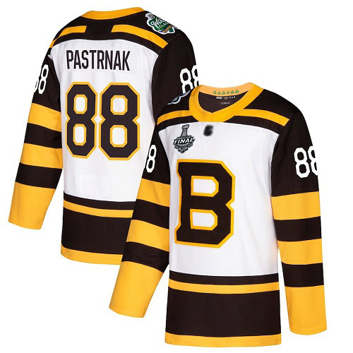 Boston Bruins #88 David Pastrnak White Authentic 2019 Winter Classic Stanley Cup Final Bound Stitched Jersey Men's cheap jerseys for sale - CheapJerseys.Shop