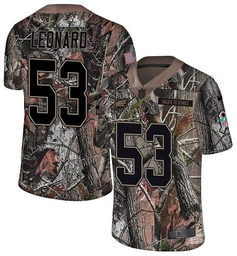 Eagles #53 Shaquille Leonard Camo Men's Stitched Limited Rush Realtree Jersey cheap jerseys for sale - CheapJerseys.Shop