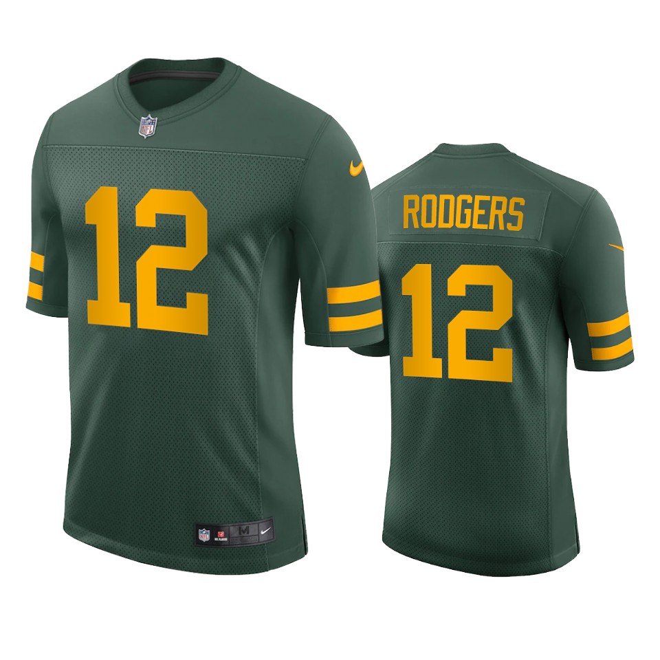 Green Bay Packers #12 Aaron Rodgers Men's Alternate Vapor Limited Player Jersey - Green cheap jerseys for sale - CheapJerseys.Shop