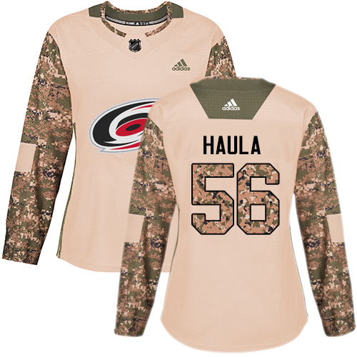 Carolina Hurricanes #56 Erik Haula Camo Authentic 2017 Veterans Day Women's Stitched Jersey Womens cheap jerseys for sale - CheapJerseys.Shop
