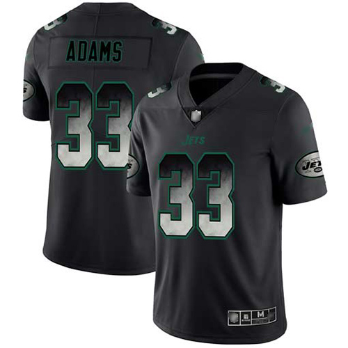 New York Jets #33 Jamal Adams Black Men's Stitched Vapor Untouchable Limited Smoke Fashion Jersey Men's cheap jerseys for sale - CheapJerseys.Shop