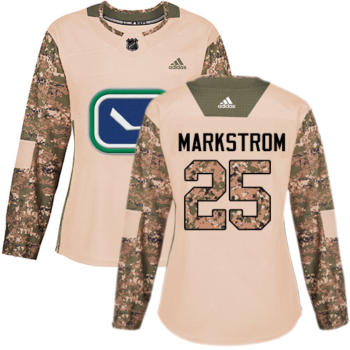 Vancouver Canucks #25 Jacob Markstrom Camo Authentic 2017 Veterans Day Women's Stitched Jersey Womens cheap jerseys for sale - CheapJerseys.Shop