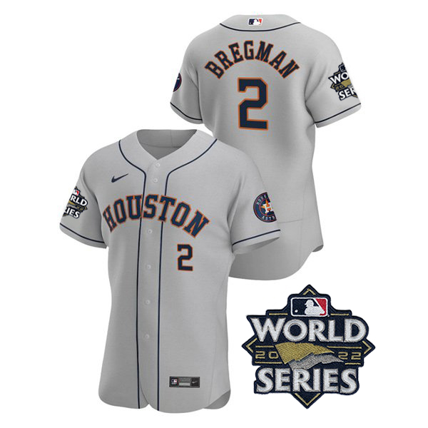 Houston Astros #2 Alex Bregman Men's 150th Anniversary 2022 World Series Authentic Jersey - Gray cheap jerseys for sale - CheapJerseys.Shop
