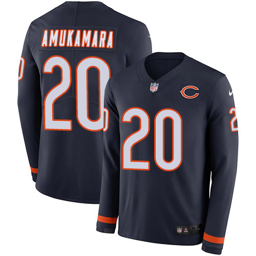 Chicago Bears #20 Prince Amukamara Navy Blue Team Color Youth Stitched Limited Therma Long Sleeve Jersey Youth cheap jerseys for sale - CheapJerseys.Shop