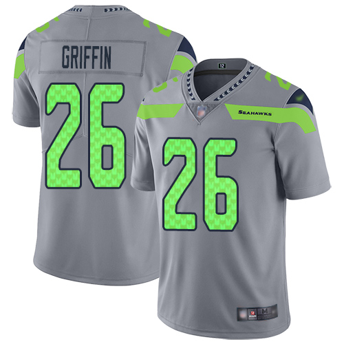 Seattle Seahawks #26 Shaquem Griffin Gray Men's Stitched Limited Inverted Legend Jersey Men's cheap jerseys for sale - CheapJerseys.Shop