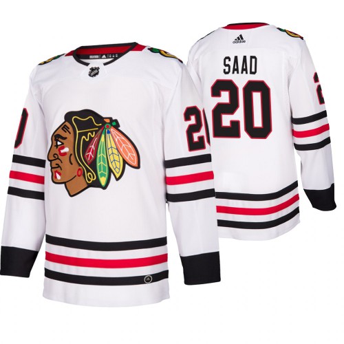 Chicago Chicago Blackhawks #20 Brandon Saad 2019-20 Away Authentic Player White Jersey Men's cheap jerseys for sale - CheapJerseys.Shop