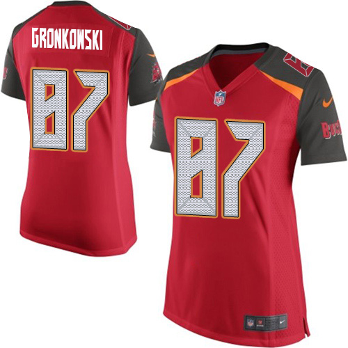 Buccaneers #87 Rob Gronkowski Red Team Color Women's Stitched New Elite Jersey cheap jerseys for sale - CheapJerseys.Shop