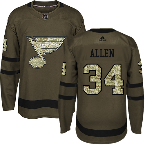 St. Louis Blues #34 Jake Allen Green Salute to Service Stitched Jersey Men's cheap jerseys for sale - CheapJerseys.Shop