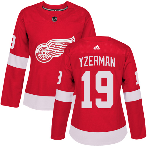 Detroit Red Wings #19 Steve Yzerman Red Home Authentic Women's Stitched Jersey Womens cheap jerseys for sale - CheapJerseys.Shop