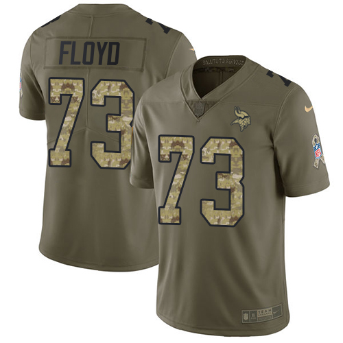 Minnesota Vikings #73 Sharrif Floyd Olive/Camo Men's Stitched Limited 2017 Salute To Service Jersey Men's cheap jerseys for sale - CheapJerseys.Shop