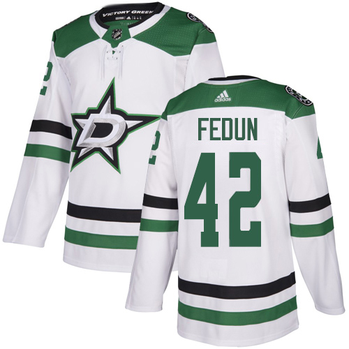 Dallas Stars #42 Taylor Fedun White Road Authentic Stitched Jersey Men's cheap jerseys for sale - CheapJerseys.Shop