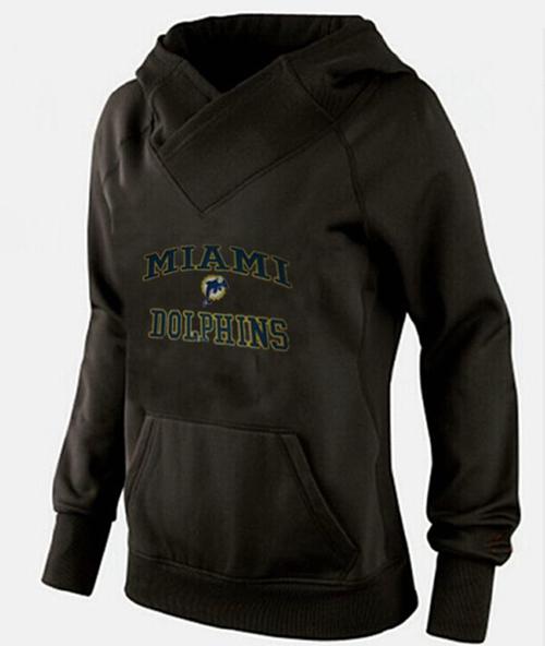 Women's Miami Dolphins Heart & Soul Pullover Hoodie Black cheap jerseys for sale - CheapJerseys.Shop