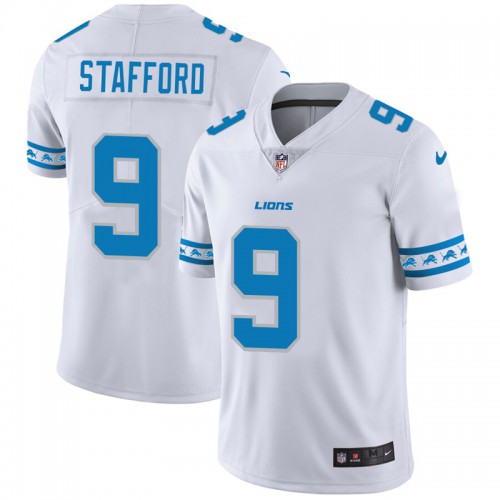 Detroit Detroit Lions #9 Matthew Stafford White Team Logo Vapor Limited Jersey Men's cheap jerseys for sale - CheapJerseys.Shop