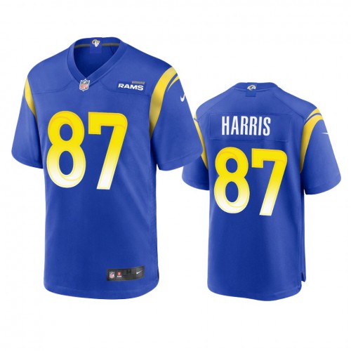 Los Angeles Los Angeles Rams #87 Jacob Harris Men's Game Jersey - Royal Men's cheap jerseys for sale - CheapJerseys.Shop