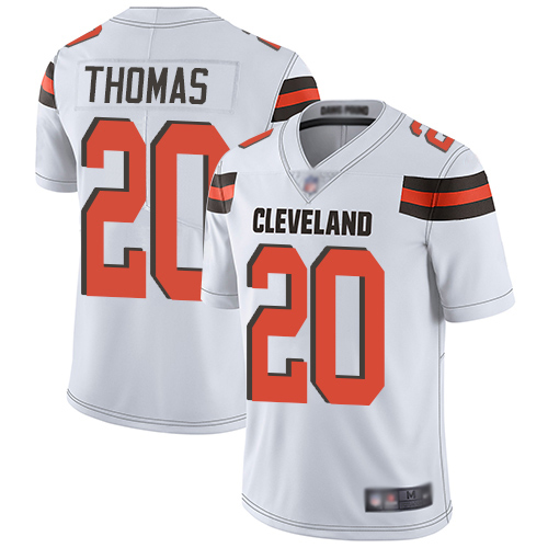 Cleveland Browns #20 Tavierre Thomas White Men's Stitched Vapor Untouchable Limited Jersey Men's cheap jerseys for sale - CheapJerseys.Shop