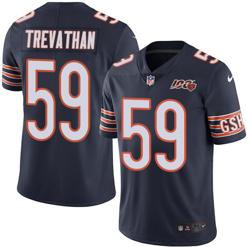 Chicago Bears #59 Danny Trevathan Navy Blue Team Color Men's 100th Season Stitched Vapor Untouchable Limited Jersey Men's cheap jerseys for sale - CheapJerseys.Shop