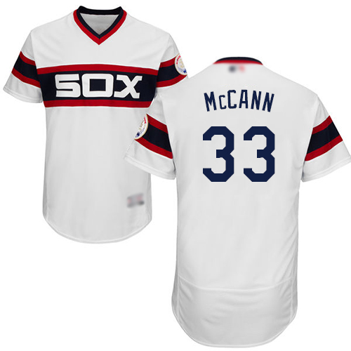 Chicago White Sox #33 James McCann White Flexbase Authentic Collection Alternate Home Stitched Jersey Men's cheap jerseys for sale - CheapJerseys.Shop